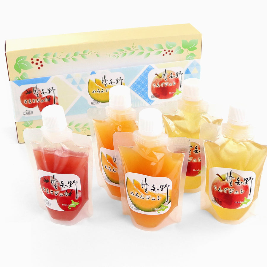 Akai Ribon Gift Box: Fruit Jellies (5 Pouches, 3 Flavors)