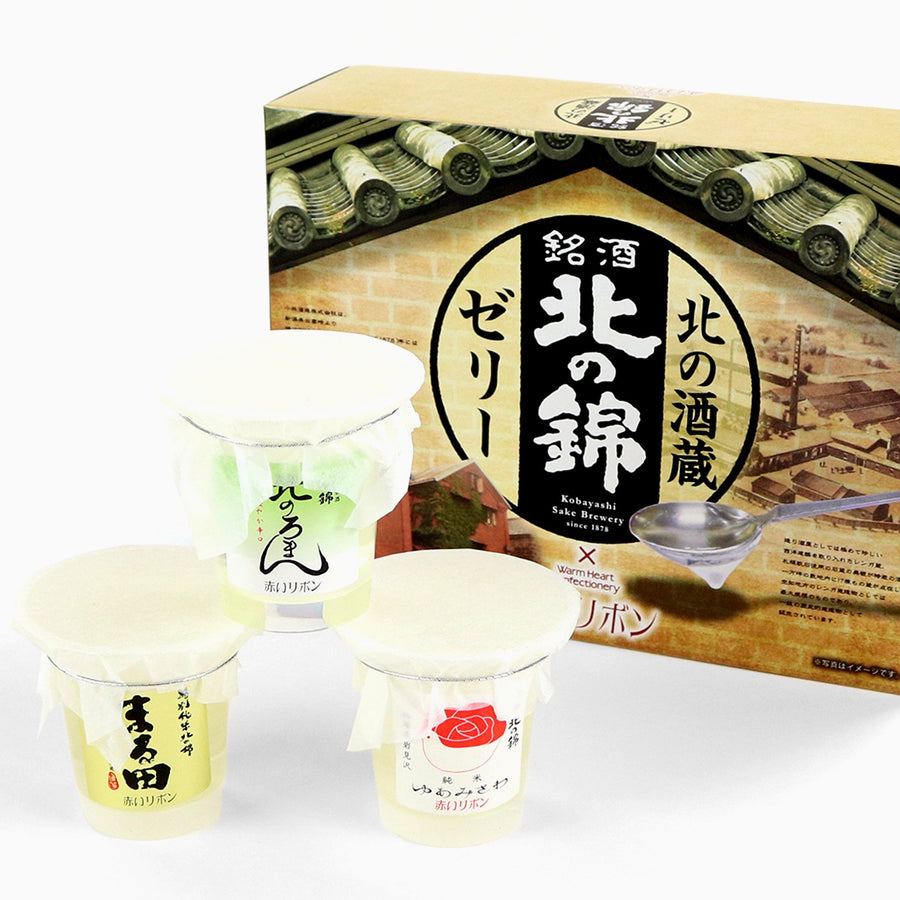 Akai Ribon Gift Box: Sake Jelly Flight (3 Flavors, 6 Pieces)