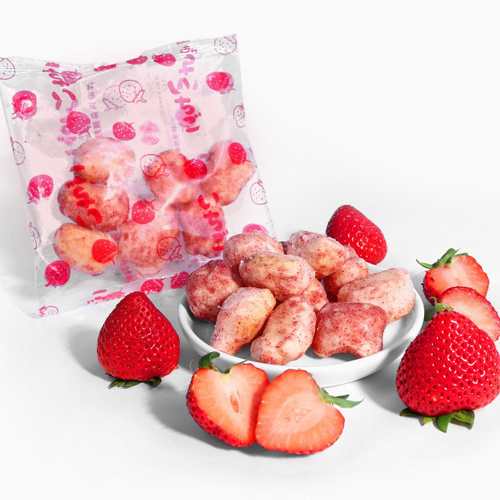 Funwari Meijin Mochi Puffs: Strawberry Daifuku Mochi