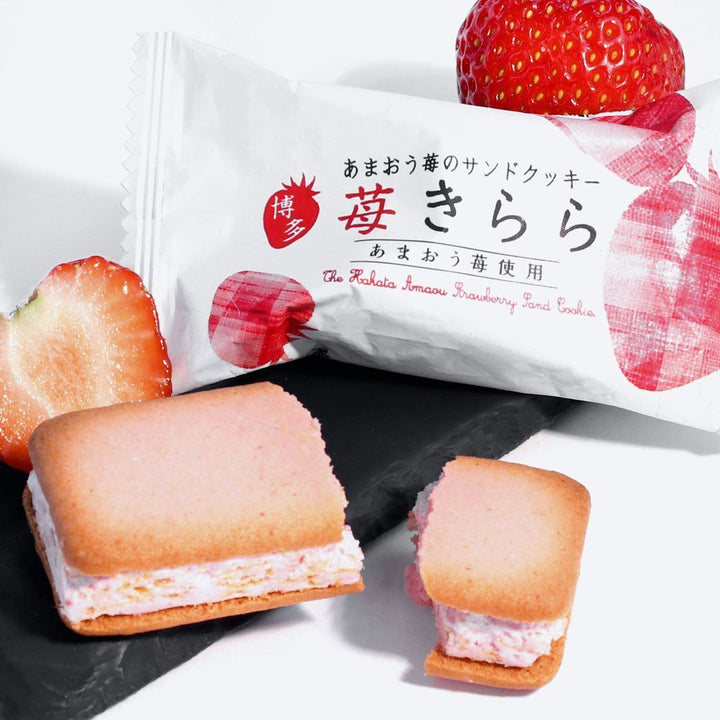 Market - Amaou Strawberry Kirara Sandwich Cookie (18 Pieces)