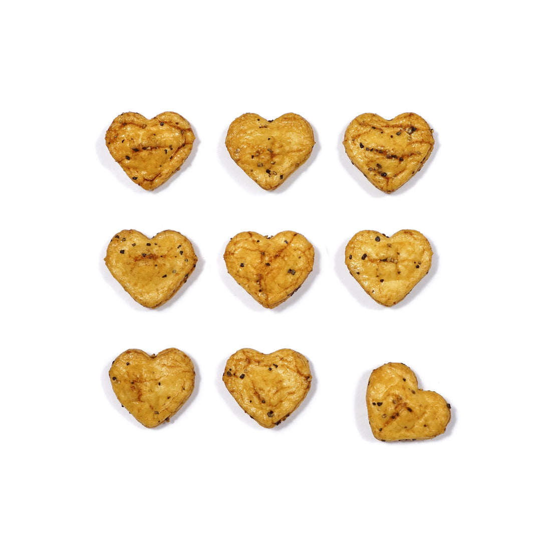 Past Snack - Mini Heart Senbei Black Pepper